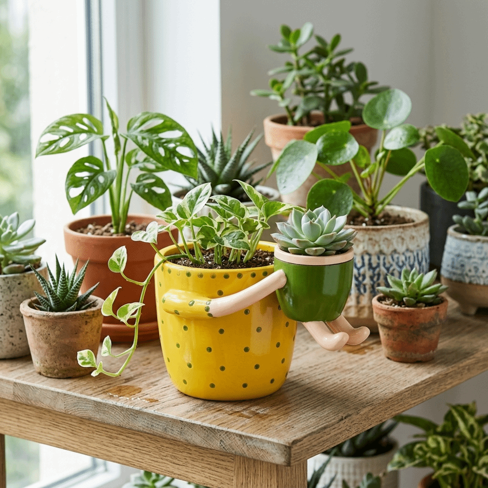 Parent Of Plant - Resin Parent-child Flowerpot Floral Arrangement with