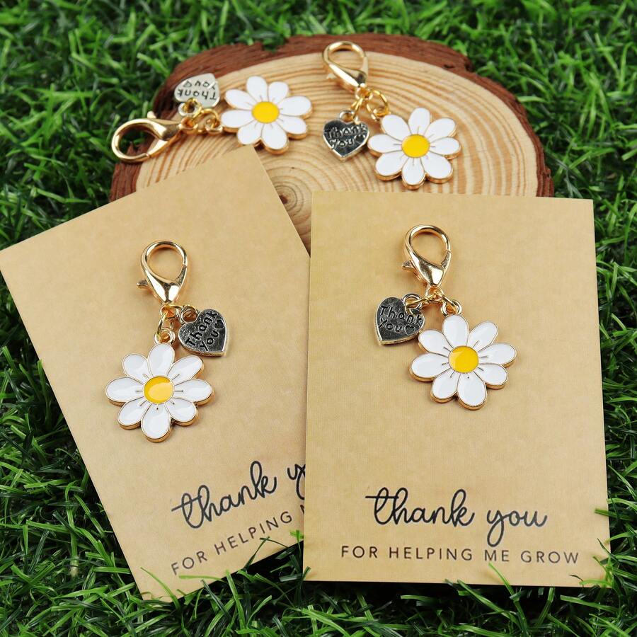 Enamel Daisy Keychains With Th - Parent Of Plant review and price