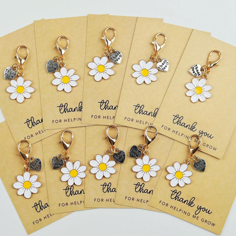 Enamel Daisy Keychains With Th - Parent Of Plant review and price